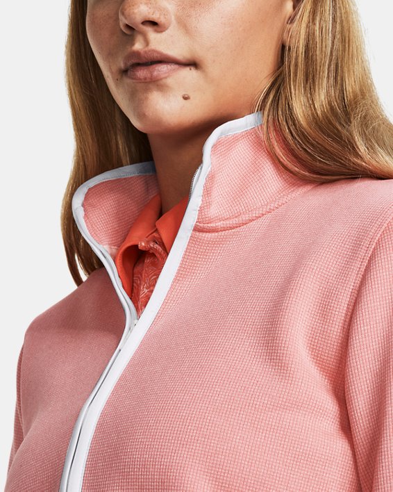 Damesshirt UA Storm SweaterFleece met korte rits, Pink, pdpMainDesktop image number 3